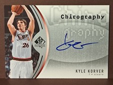 2006-07 Sp Authentic Chirography Kyle Korver on card Auto