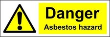 Danger asbestos hazard Safety sign