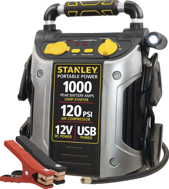 jump one総柄 イエロー グレー サイズ34 Jump Starter Air Compressor Power Bank Emergency Portable Car