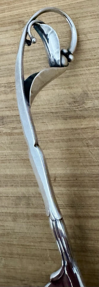 罕见早期乔治·詹森 #141 PEAPOD STERLING 8 1/4 英寸 PIERCED LADLE 1915 - 1927 — 第 4/4 张图片