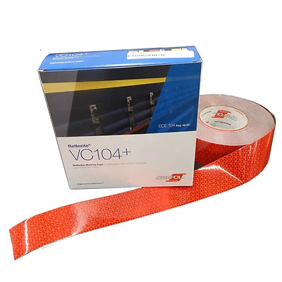 Reflexite 50m x 50mm Konturmarkierung VC104+ ROT PLANENAUFBAUTEN Orafol Oralite