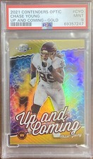 2021 Contenders Optic Chase Young Up and Coming - Gold 1/10 (EBay 1/1), PSA 9