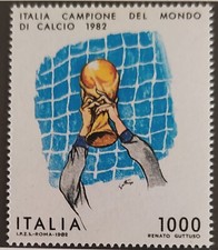 Francobollo Nuovo Tematica Calcio Italia 1982 ITALIA Campione del Mondo foto