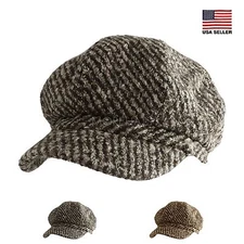 Chenille Warm Gatsby Fall Winter Hunting Golf Newsboy Cabbie Cap Hat Mens Womens