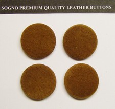 4 MADE IN USA camel color genuine suede leather covered jacket buttons 1" (26mm)