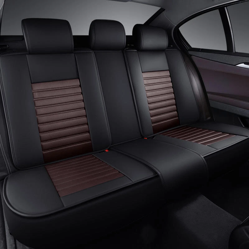 For Toyota Car Seat Cover Full Set Deluxe PU Leather 5-Seat Front&Rear Protector - Изображение 2 из 4