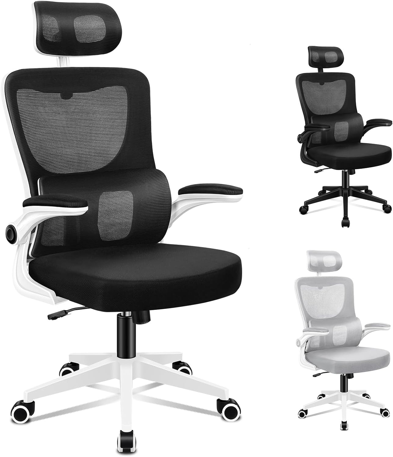 Ergonomic Office Chair Mesh for Home Office, Mid-Back Student Computer Study Des