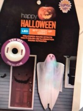 Happy Halloween Light Up 6 Ft Ghost with Sounds Multi Color LED Animated