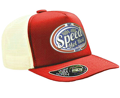 HELLMOTORS Trucker Cap Gelb V8 Old School Hot Rod Cappy Basecap