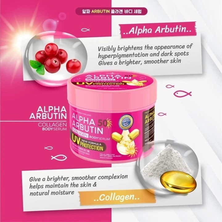 ALPHA ARBUTIN Body Whitening Cream SPF50++ UVProection 500g|Free Shipping