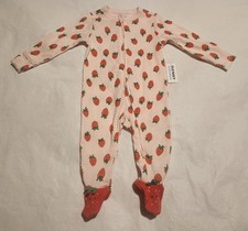 NWT Old Navy Strawberry One Piece Footed Sleeper Baby Girl