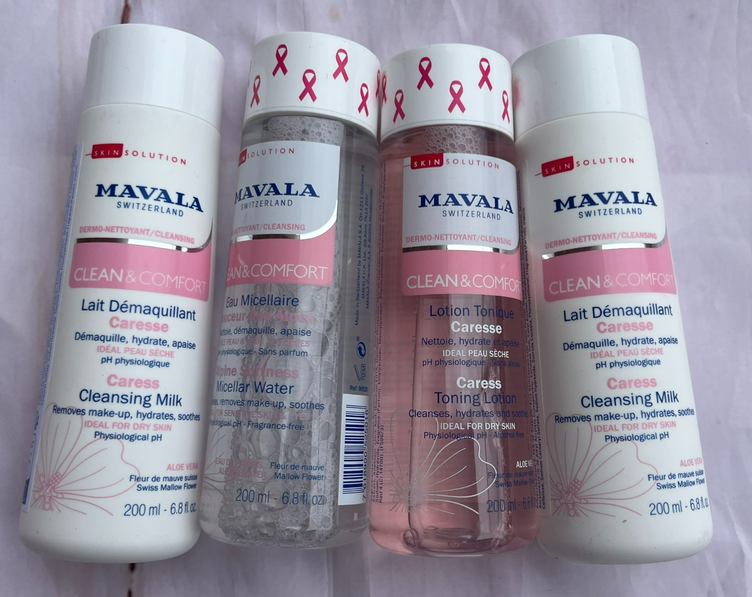 MAVALA 4x 200ml *Bundle* 2x Cleansing Milk & 1 x Micellar Water 1x Tonique