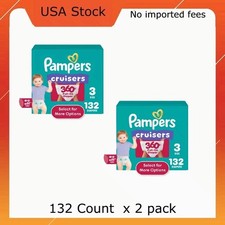 Pampers Cruisers 360 Baby Diapers Size 3, 132 Count x 2 pack