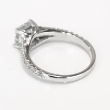 Classic 950 Platinum Princess Cut Diamond Engagement Ring 1.13 CT D/VS1