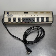 TrippLite HTPowerBar10 Surge Protector 10 Outlets Phone Fax Modem Cable In/Out
