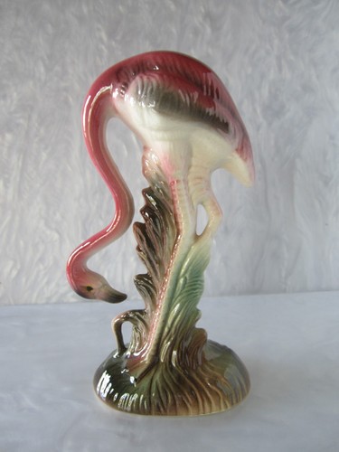 ORIGINAL VINTAGE MCM WILL GEORGE CALIFORNIA POTTERY PINK FLAMINGO STATUE 5 3/4”