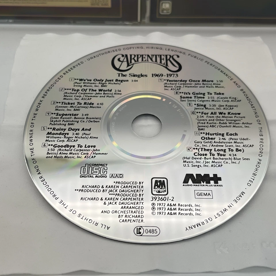 The Singles 1969-1973 von Carpenters | CD | West Germany 🟪📀 - Bild 2 von 4