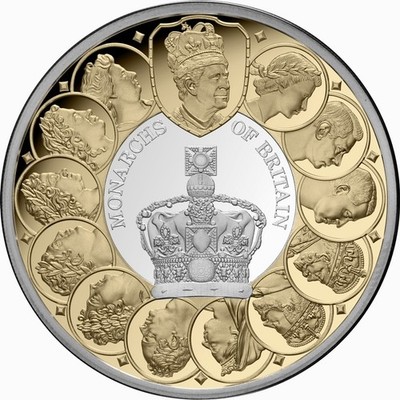 Niue 2025 MONARCHS OF BRITAIN King Charles III $1 Oz GILDED SILVER