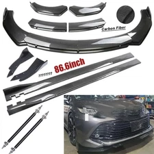 Front Bumper Lip Spoiler Splitter Body Kit+Side Skirt For Toyota Camry XLE SE LE