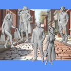 HO SCALE EVERYDAY FIGURES (BATCH F N251-N500) 1/87 RESIN