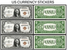 $1 One Dollar 1935-A Silver Certificate “Hawaii” (US CURRENCY STICKERS) 3