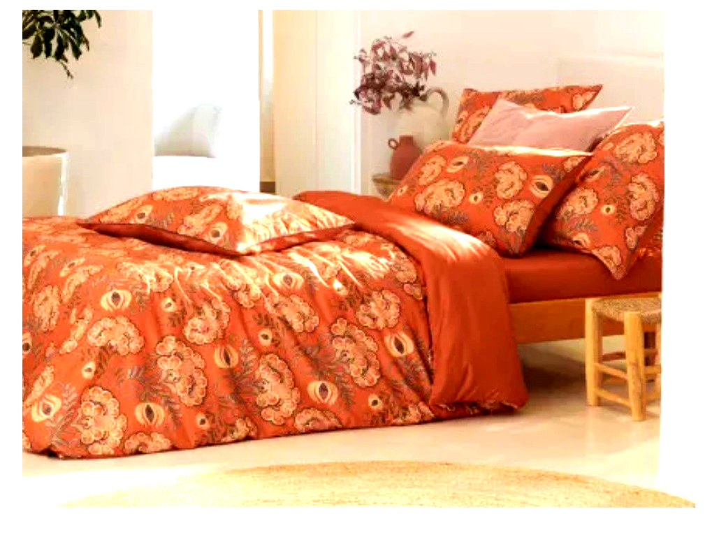 Housse de couette Route du Sud Linvosges en satin de coton 155x200 cm au parfum d'été