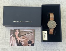 Daniel Wellington Petite Melrose Women's Watch Rose Black DW00100164 32mm NEW