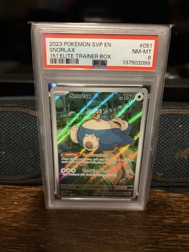 Snorlax 051 Promo Card PSA 8 Holo 2023