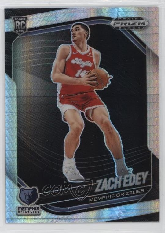 2024-25 Panini Prizm Black Hyper Prizm Zach Edey #64 Rookie RC 5y7
