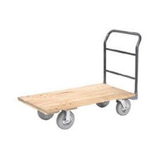 Platform Truck w/Hardwood Deck 48 x 24 1200 Lb. Capacity 8" Pneumatic Casters