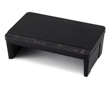 Iris Ohyama IHK-WT41S-B 2-burner IH stove with stand black