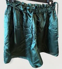 Sears Satiny Vintage 80 s Sleep Shorts Pajamas Sz Medium Emerald Green Exc Cond