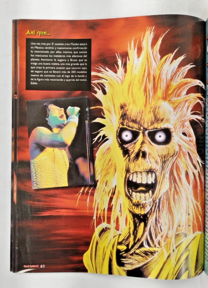 HOMBRES Y MITOS, MAXICAN MAGAZINE, No.41 SEPTEMBER 2008, IRON MAIDEN ON COVER - Image 4 of 4