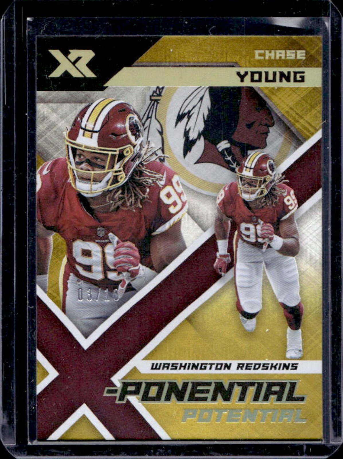 Chase Young Panini XR X-Ponential Potential #18 Red