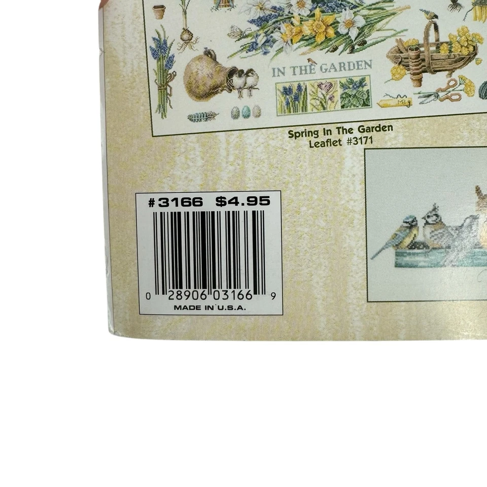 Vintage LEISURE ARTS Spring Joy Marjolein Bastin Cross Stitch Pattern Garden - Image 3 of 3