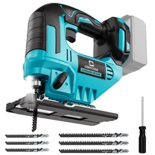 Jigsaw Compatible With Makita 18V, Cordless jig saw tool Brushless Motor, 0°-...