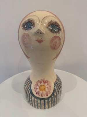 Vintage 1960s Mod Ceramic Mannequin Head - Mod Meets Florence- Hat/Wig Stand