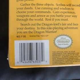 Dragon Warrior NES Brand New Sealed  Nostalgia 1989 Video Game Dead Stock