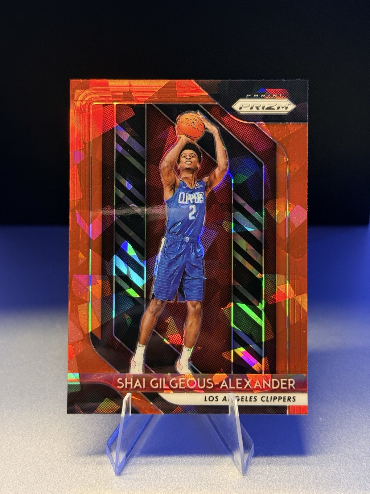 Shai Gilgeous-Alexander 2018-2019 Prizm Red Cracked Ice RC Clippers #184