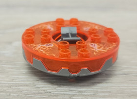 Lego 98318c13pb01 Ninjago Spinner Trans Neon Orange Fire Energy From Set 9591