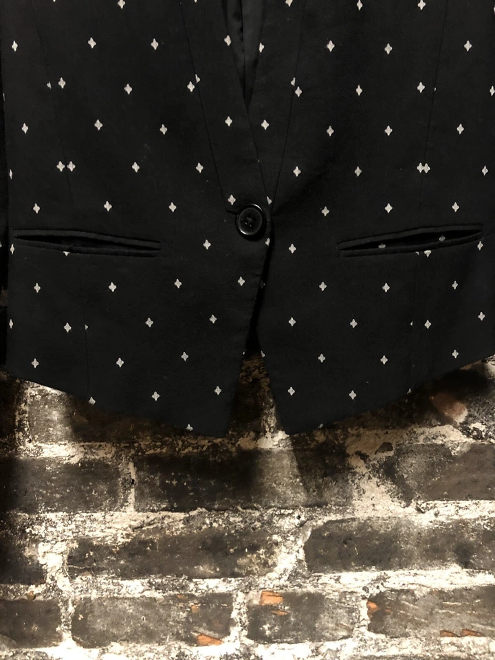 Blazer ajustado de un botón estampado diamante Armani Exchange A|X para mujer 0 Foto 4 de 4