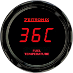 Zeitronix Fuel Temperature Gauge for ECA-2 (Red Digits / Black Bezel) - Picture 1 of 1