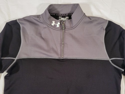 Under Armour Cold Gear 1/4 Zip Regular Fit LS Layering Shirt Men's Large - Picture 2 of 7