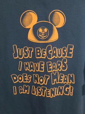 Disney Land Resorts Walt Disney World Deadstock NWT Large Mens Blue Tshirt