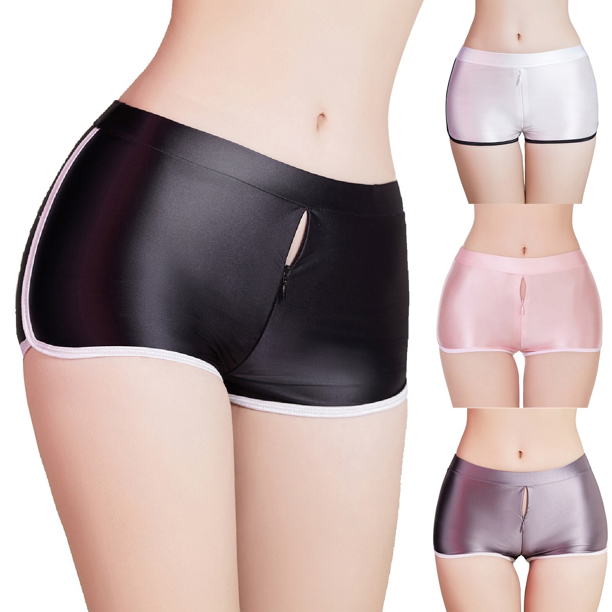 Women Panties Party Lingerie Oil Shorts Exotic Boxer Sport