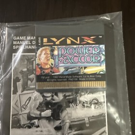 POWER FACTOR Atari Lynx NEW CARTRIDGE AND MANUAL NO BOX