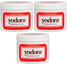 3 Pack Yodora Non-Irritating Deodorant Cream 2 oz 56.7 g Each