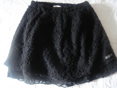 Jupe Courte Dentelle Noire Laura Clement – Taille 40, Coton Et Dentelle