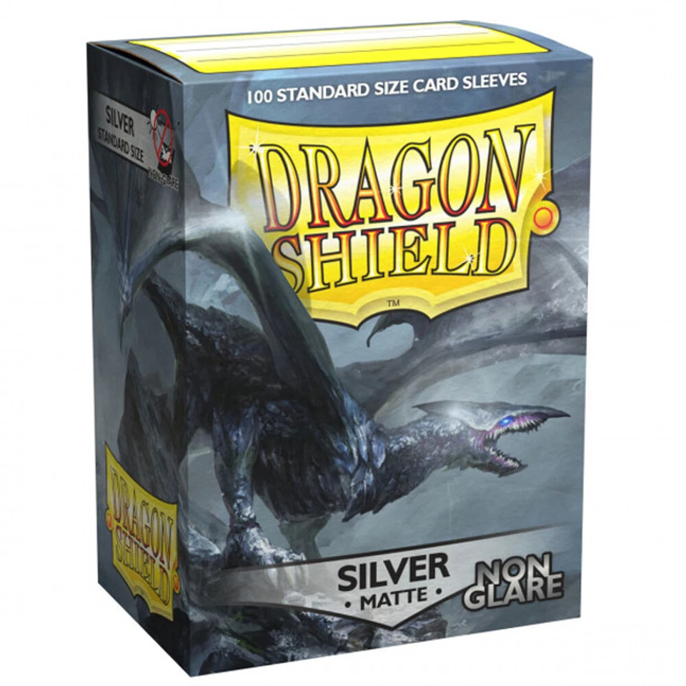 Dragon Shield Caelum Matte Silver Sleeves 100 Pack NEW