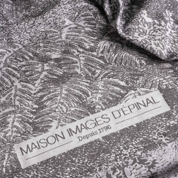 Nappe MOUTET grand chêne 170x170 cm en pur coton jacquard pour table carrée